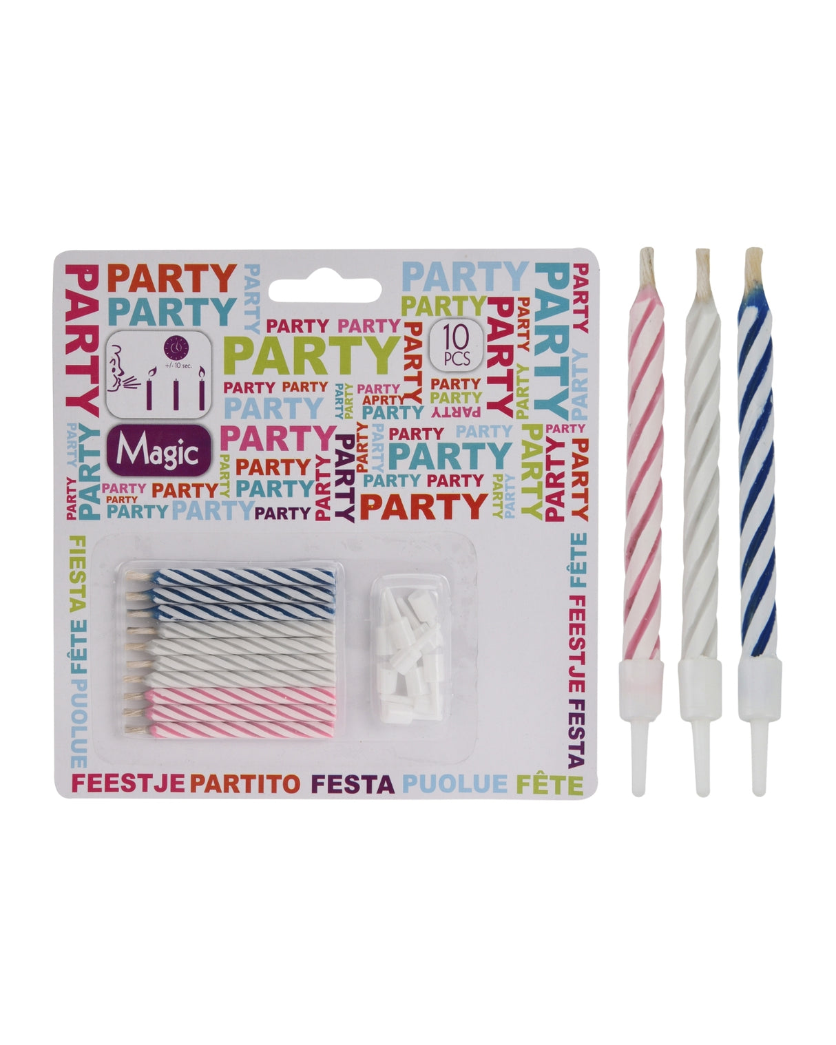 Lagkagelys "MAGISK" 6 cm 10 stk.