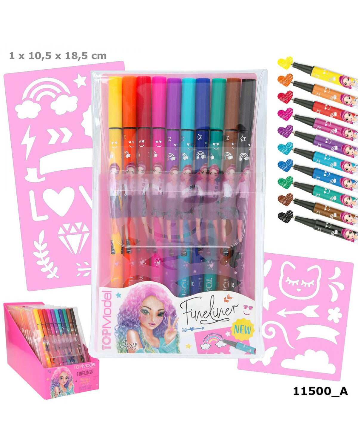 TOPModel Fineliner sæt10 farver