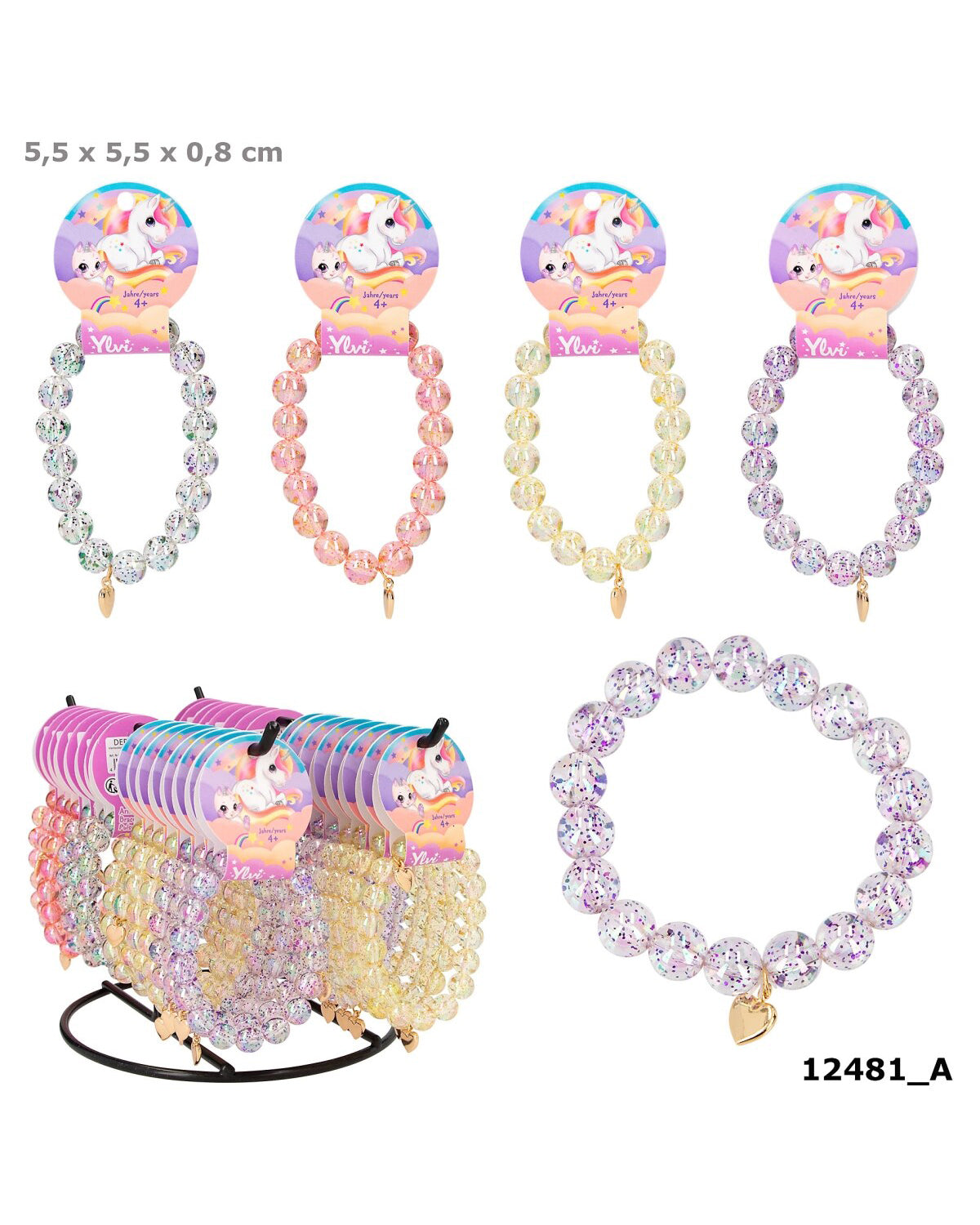 Ylvi Bracelet with Glitter Beads 1 pc.