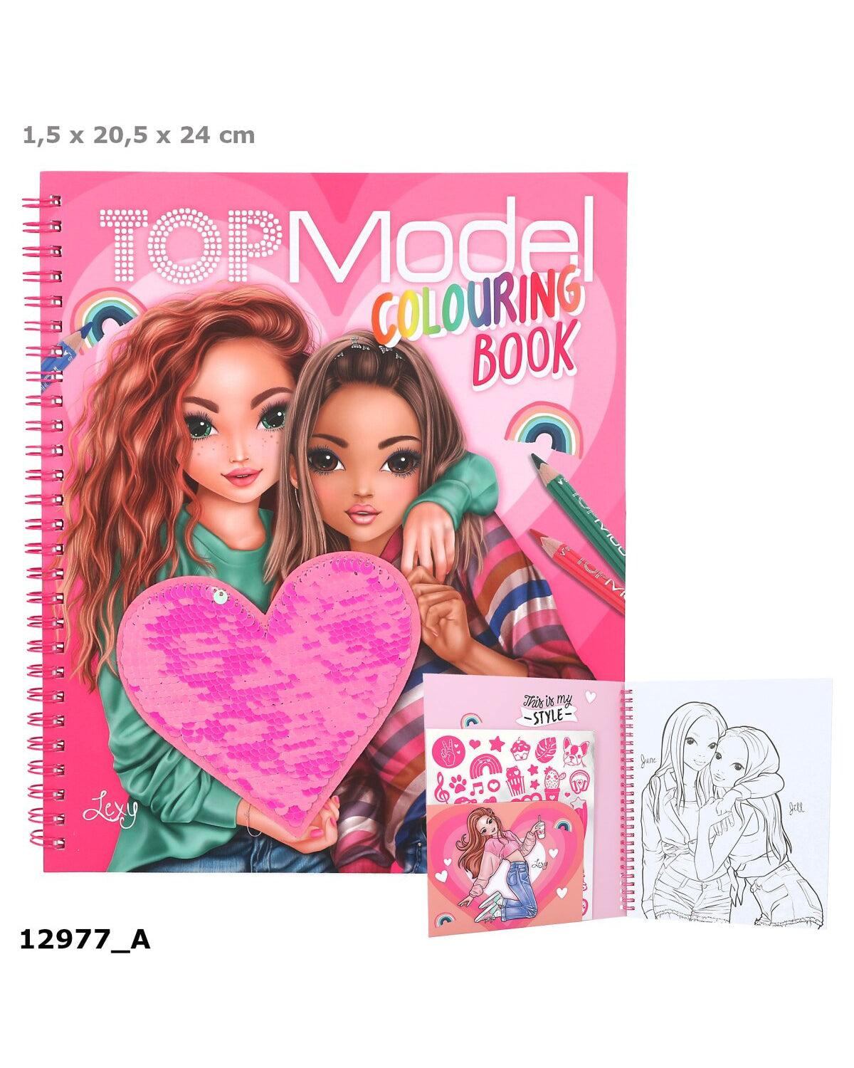 TOPModel Malebog med pailletter