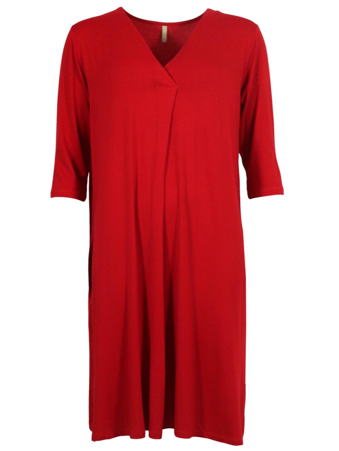 Rød Ofelia Kjole - Gabby - Red Lips - Lommer