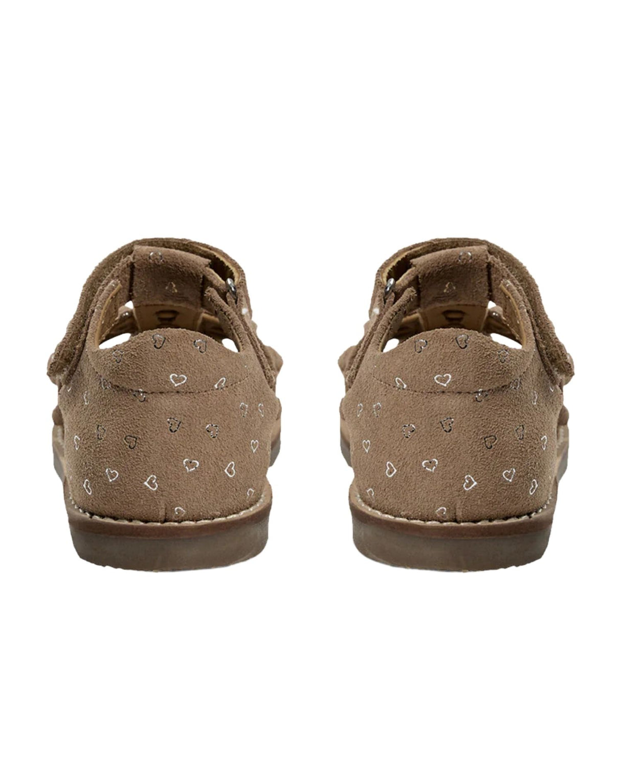 Brun Sofie Schnoor flæse sandal - sølv hjerter - P251807-7016