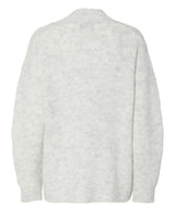 Lysegrå - Light Grey Melange - PIECES -Striktrøje - 17157870