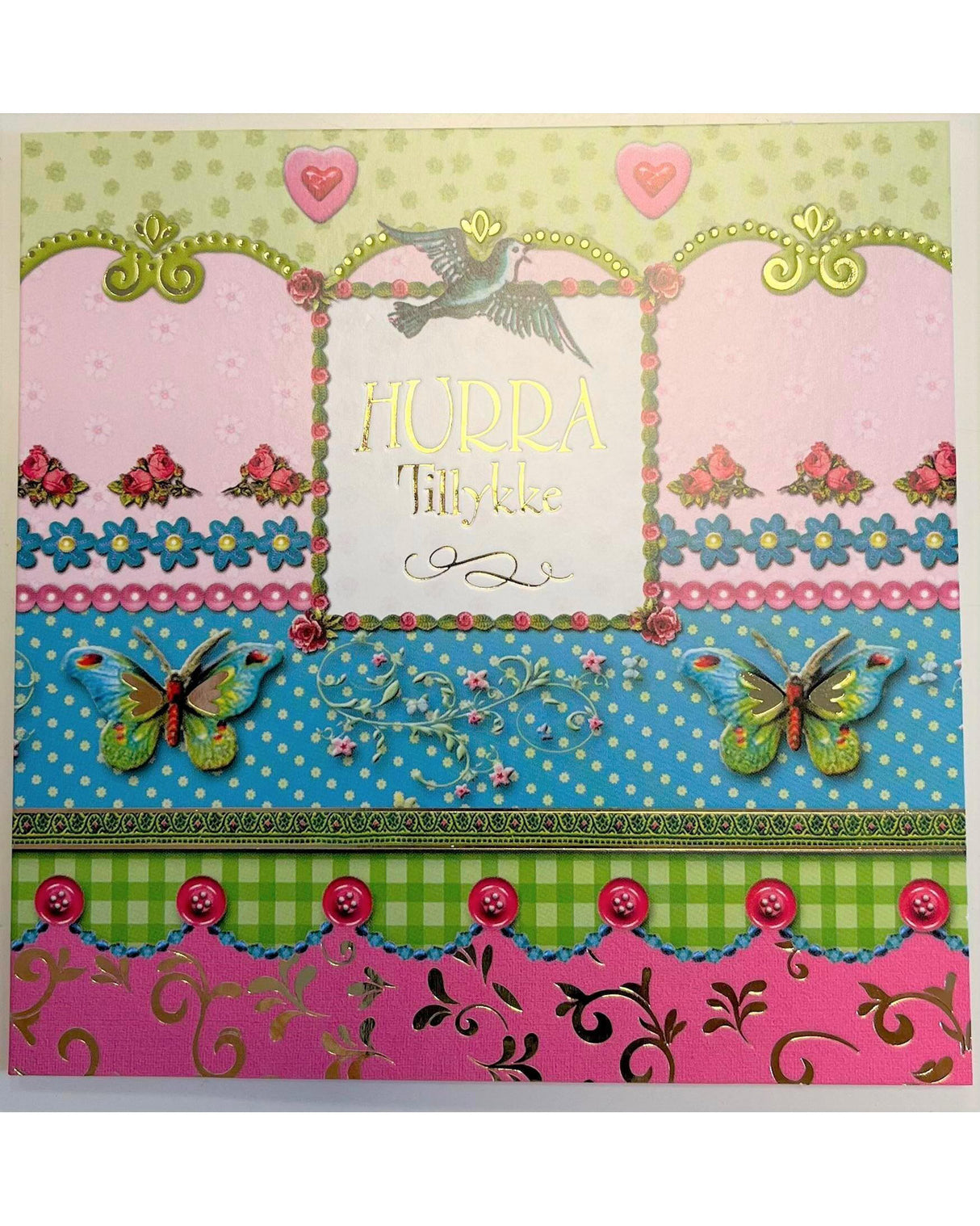 Card double with envelope 12x12cm - Hurray Congratulations - from Hallmark