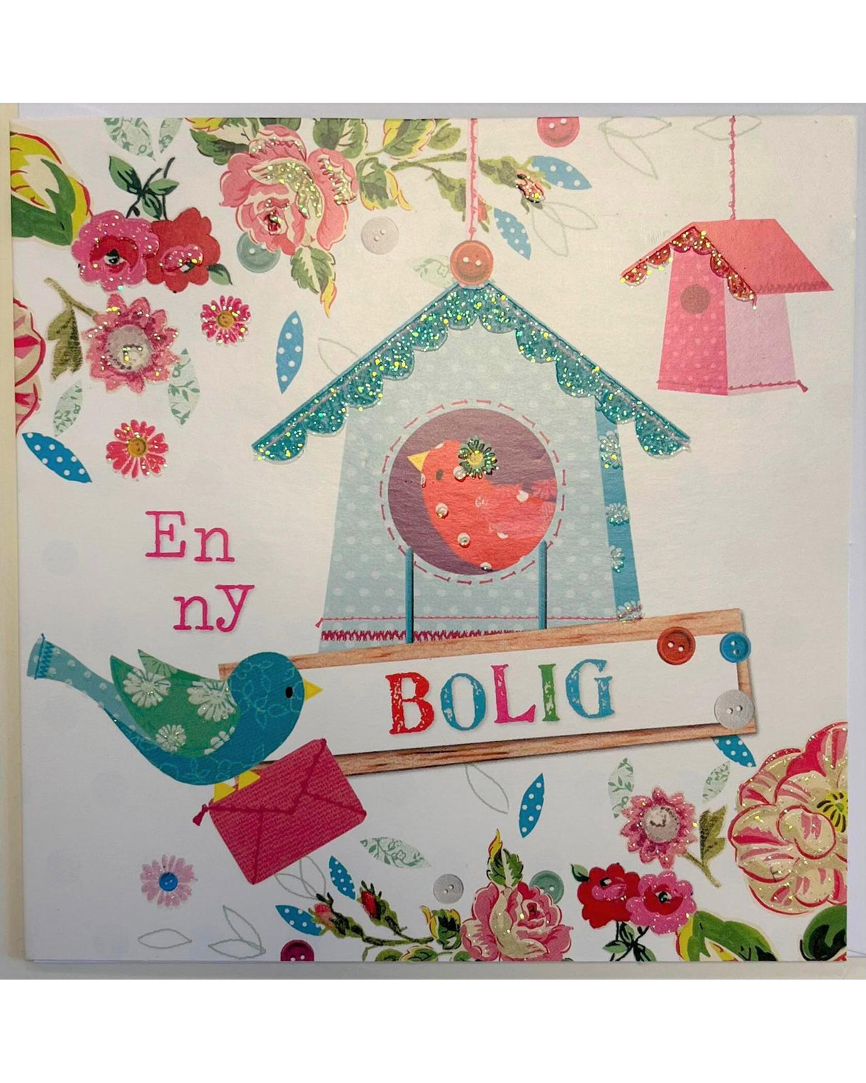 Card double with envelope 12x12cm - A new home