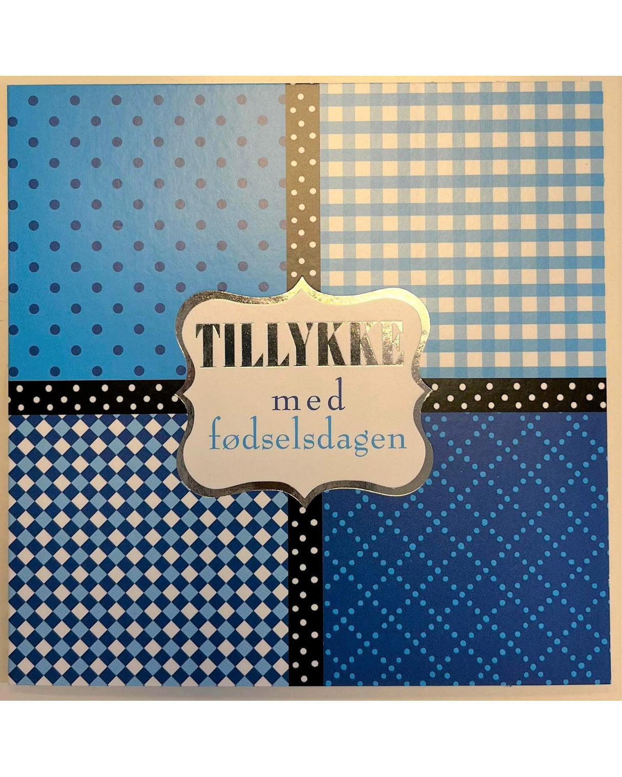 Card double with envelope 12x12cm Birthday