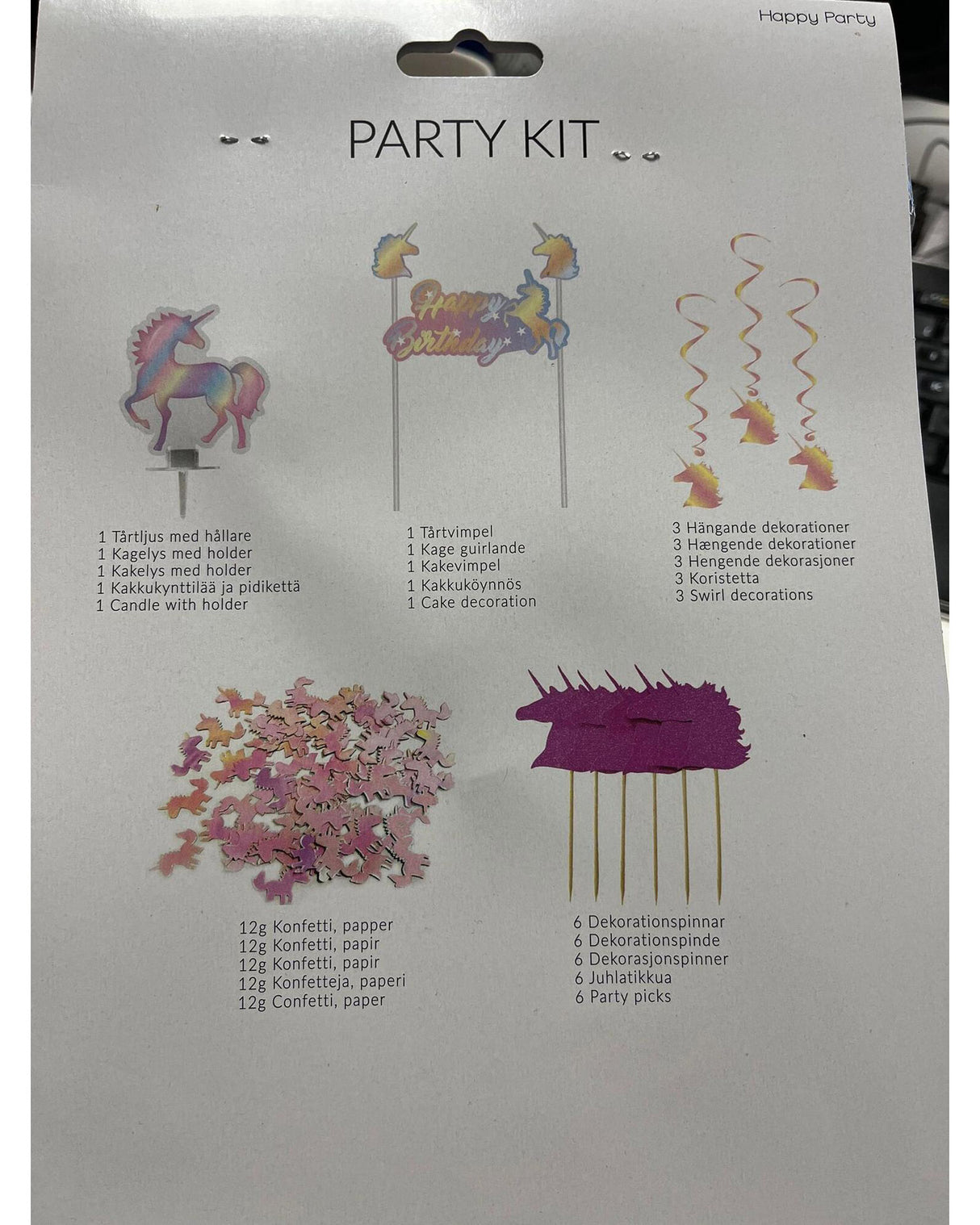 Party Kit Enhjørning