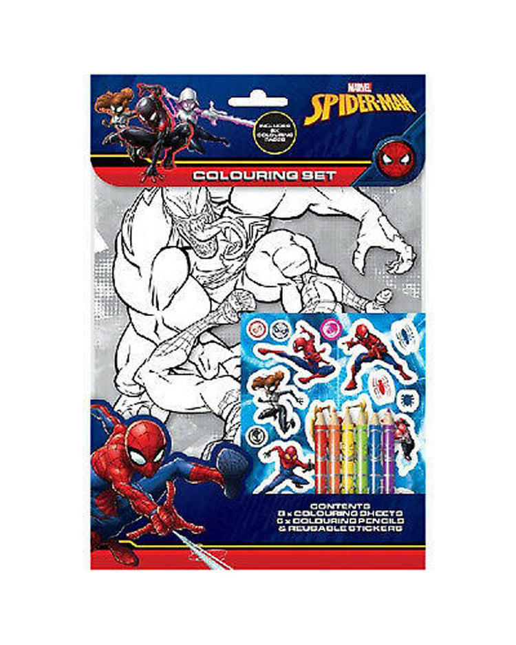 Spiderman painting set - stickers and crayons