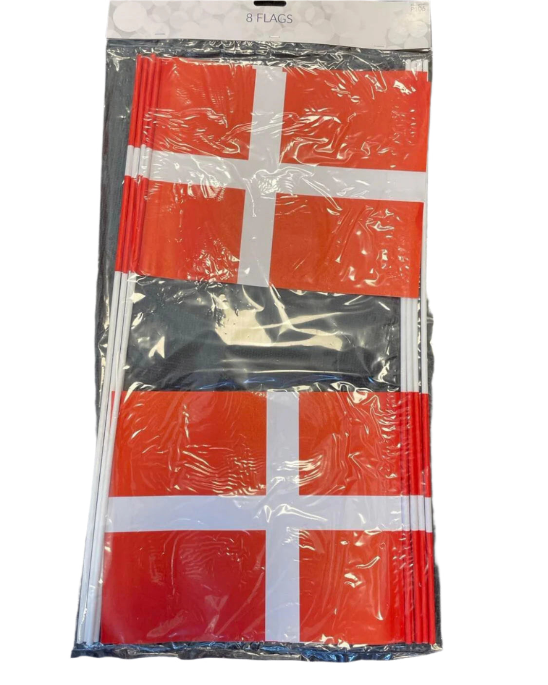 Flag DK A4 8 pcs on plastic stick