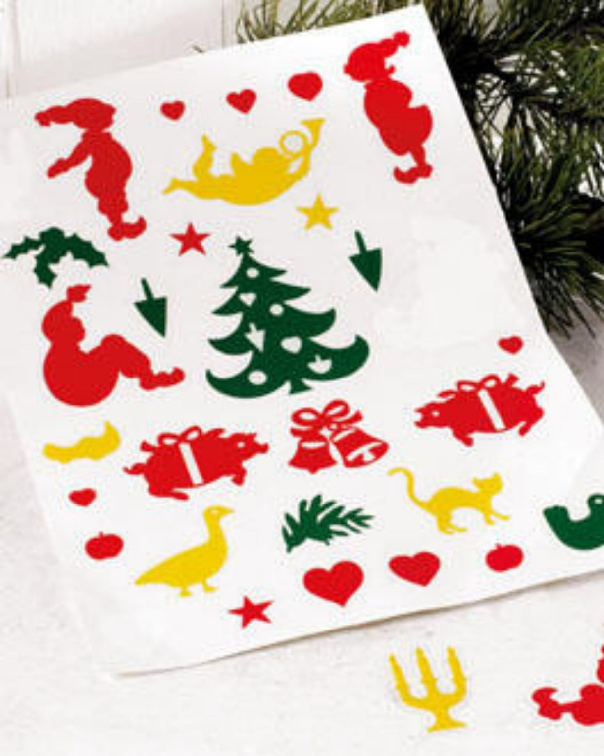 Self-adhesive vinyl Christmas figures
