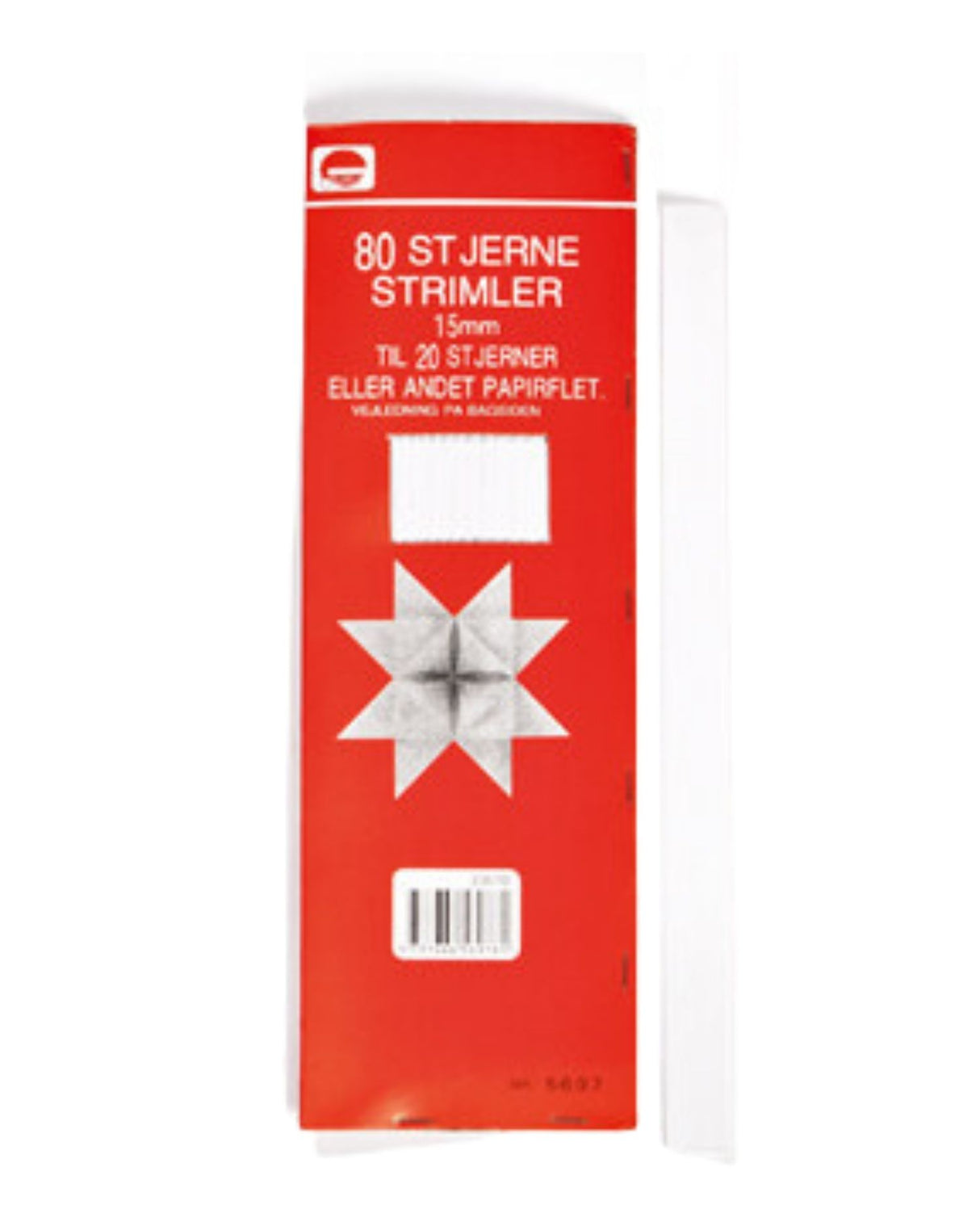 Stjernestrimler 15mm - Hvide 80 stk