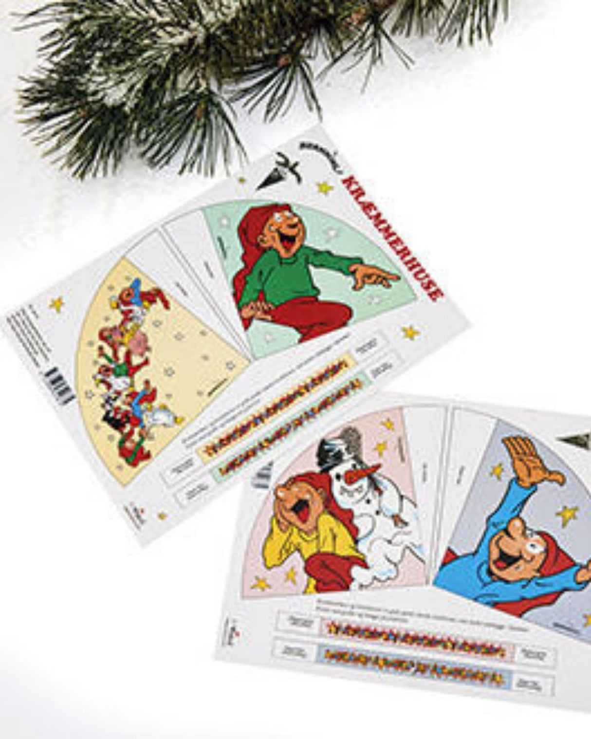 Kræmmerhus x2, på ark, Bramming design – 25X35CM