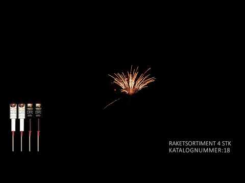 (18) Raket sortiment 4 stk