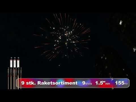 (Nr.155) Kugleraketter 9 stk 1,5"