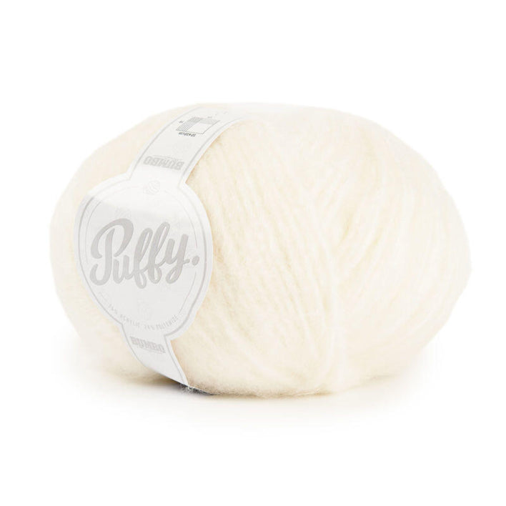 Bumbo Puffy Akryl mix. 100g. fv. 01 Hvid