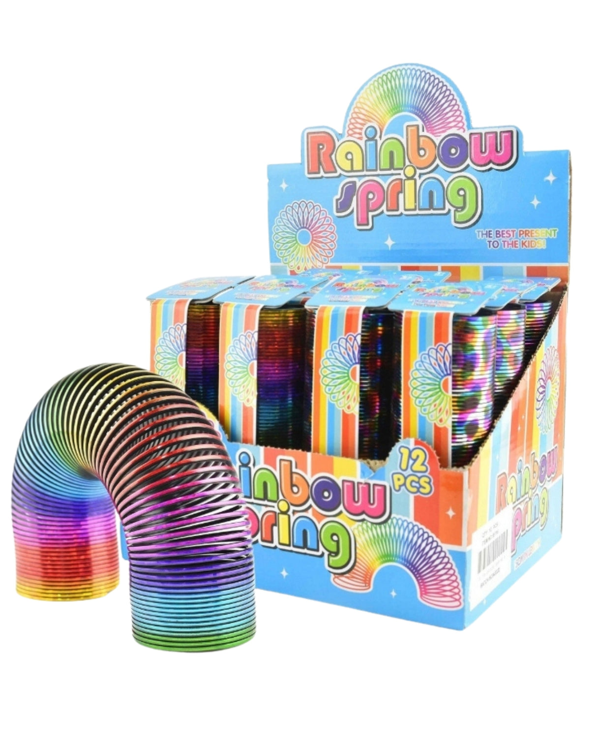 Spring fjeder rainbow - 15cm