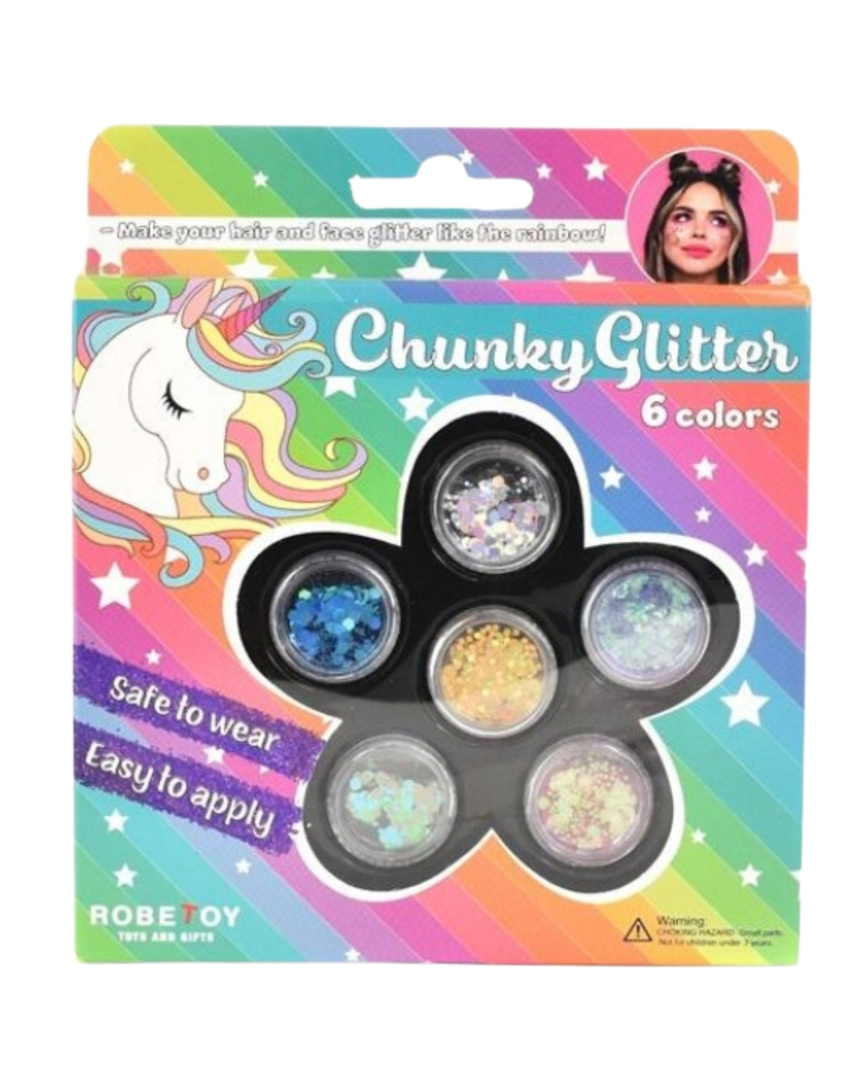 Make up glitter 6 farver