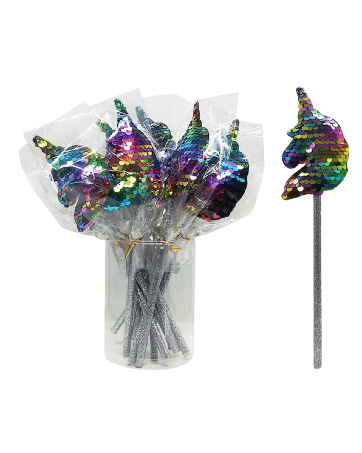 Blyant 24cm med Enhjørning med palietter