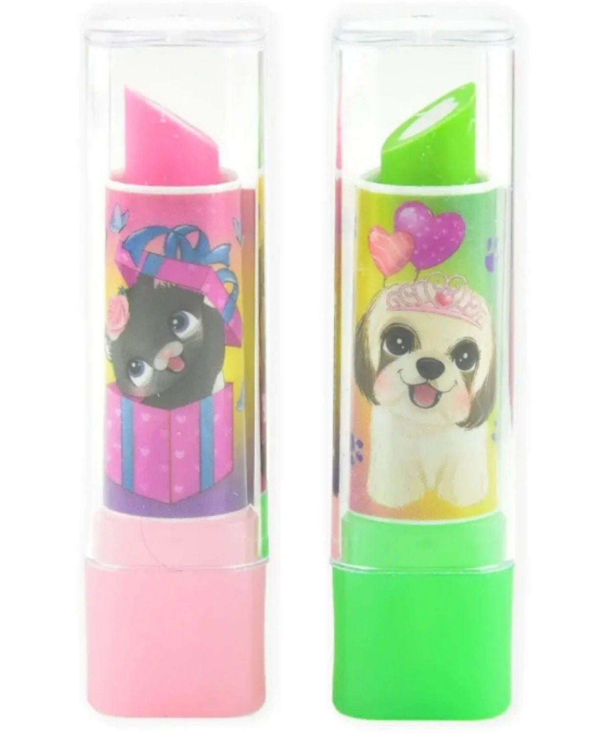 Eraser "Lipstick" 7.2cm cat or dog 1pc