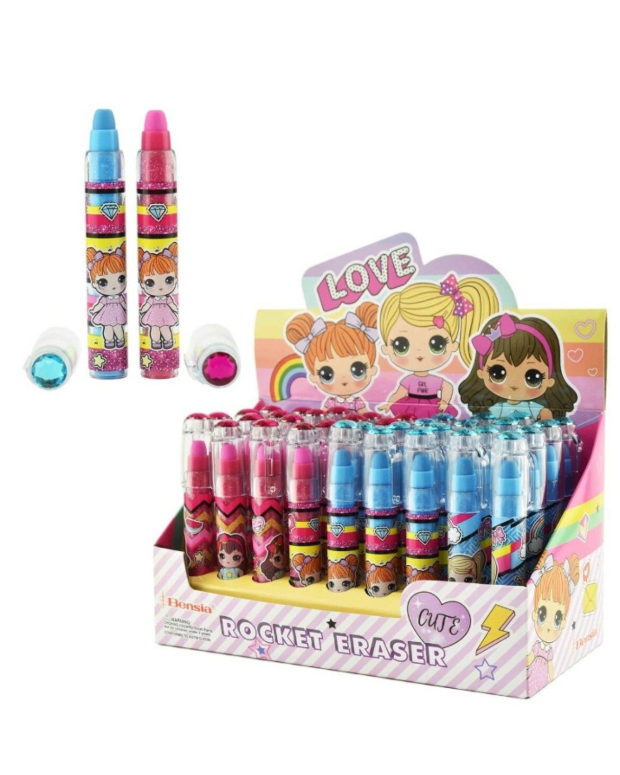 Eraser 12cm with gemstone