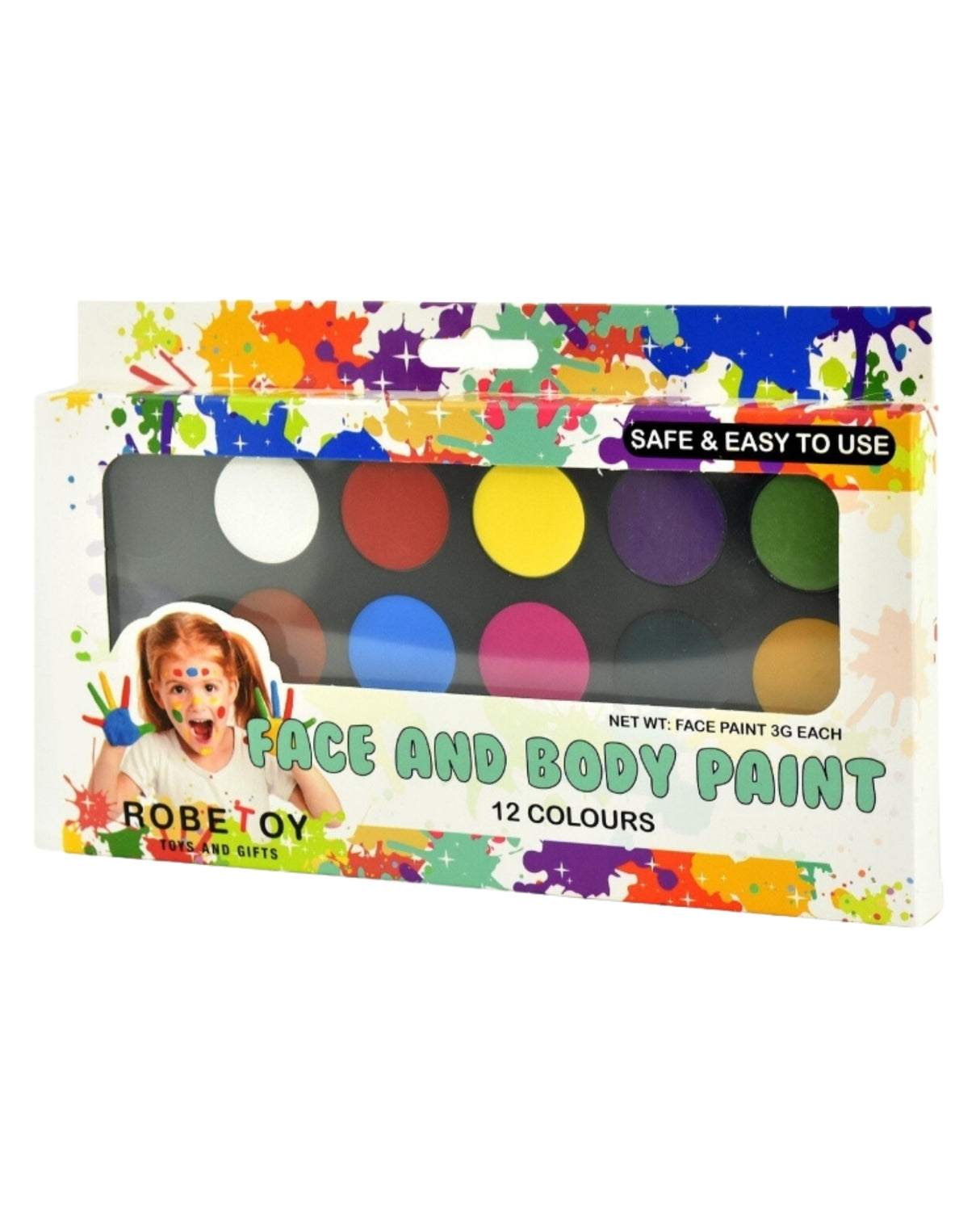 Ansigt og kropsmaling 12 farver