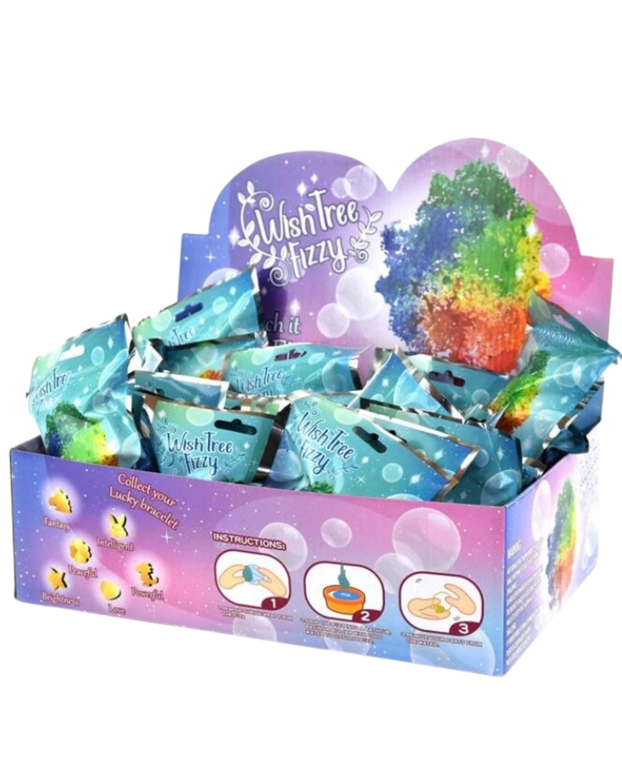 Fizzy wisk tree rainbow 11cm