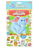 Stickers med album - Dyr 28x16cm