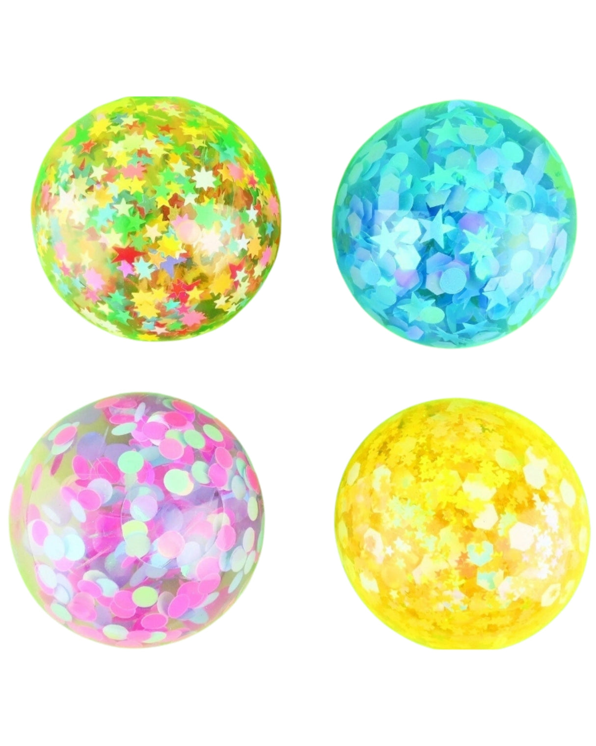Squeeze bold glitter - vælg mellem 4ass 6 cm.