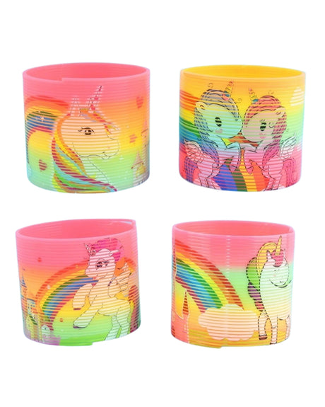 Fjeder Unicorn 1 stk 8cm