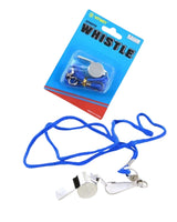 Fløjte i metal med snor 4,5cm