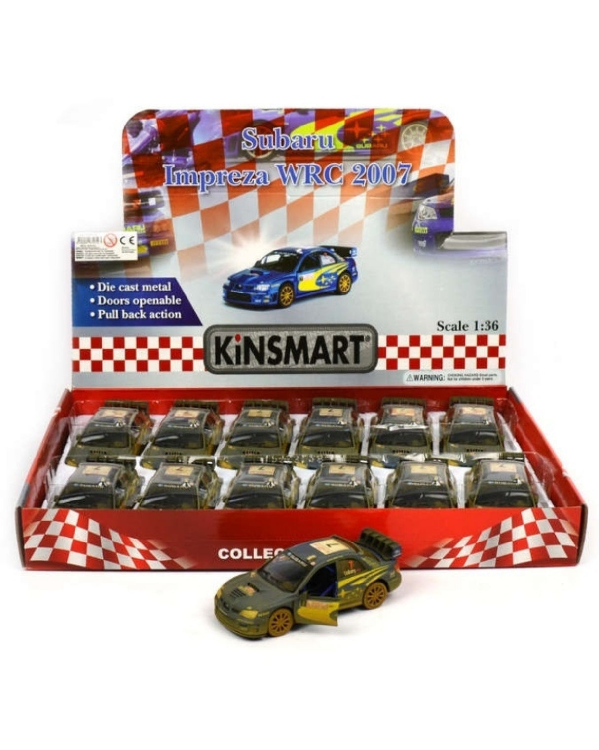 Car Subaru Impreza muddy 1:36 13cm