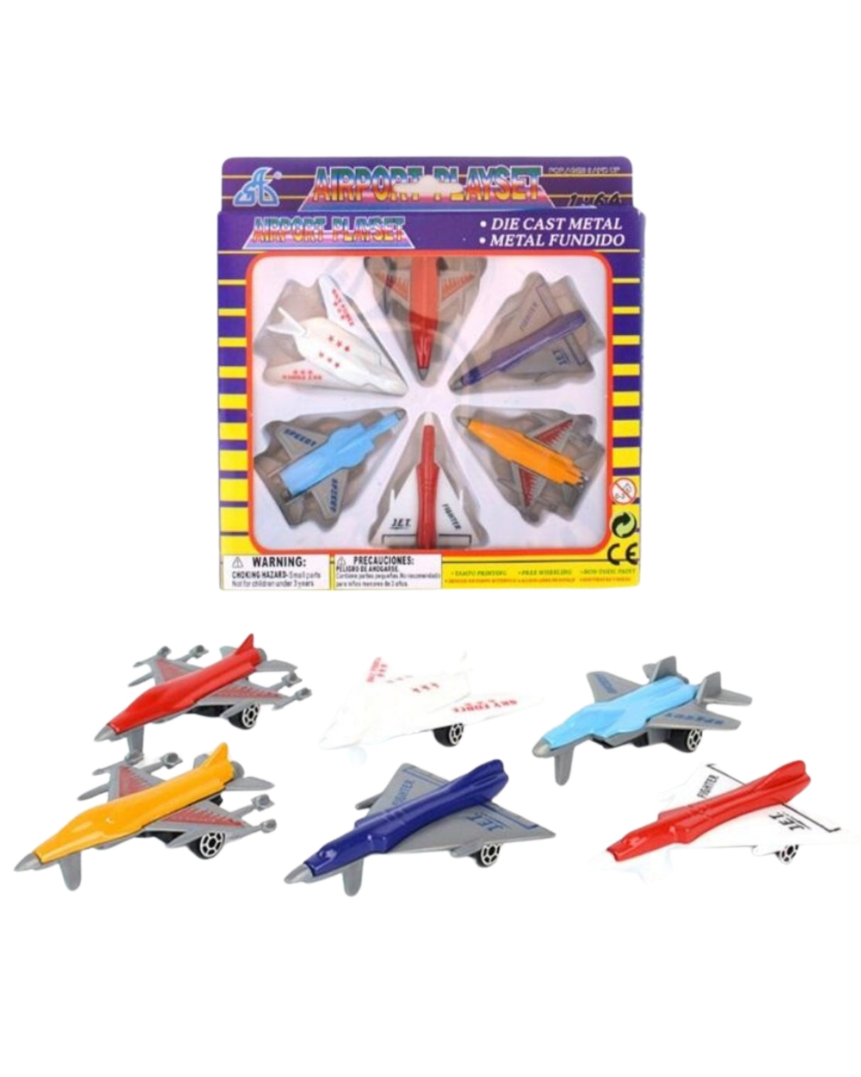 Airplane set of 6 pieces - 7cm