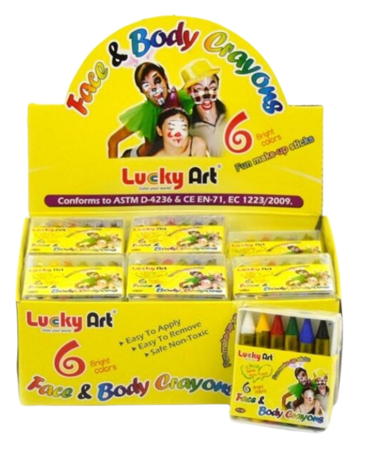 Ansigtsmaling 6 crayons 6cm