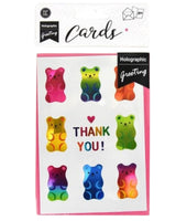 Holographic Bear Card with Envelope 15cm