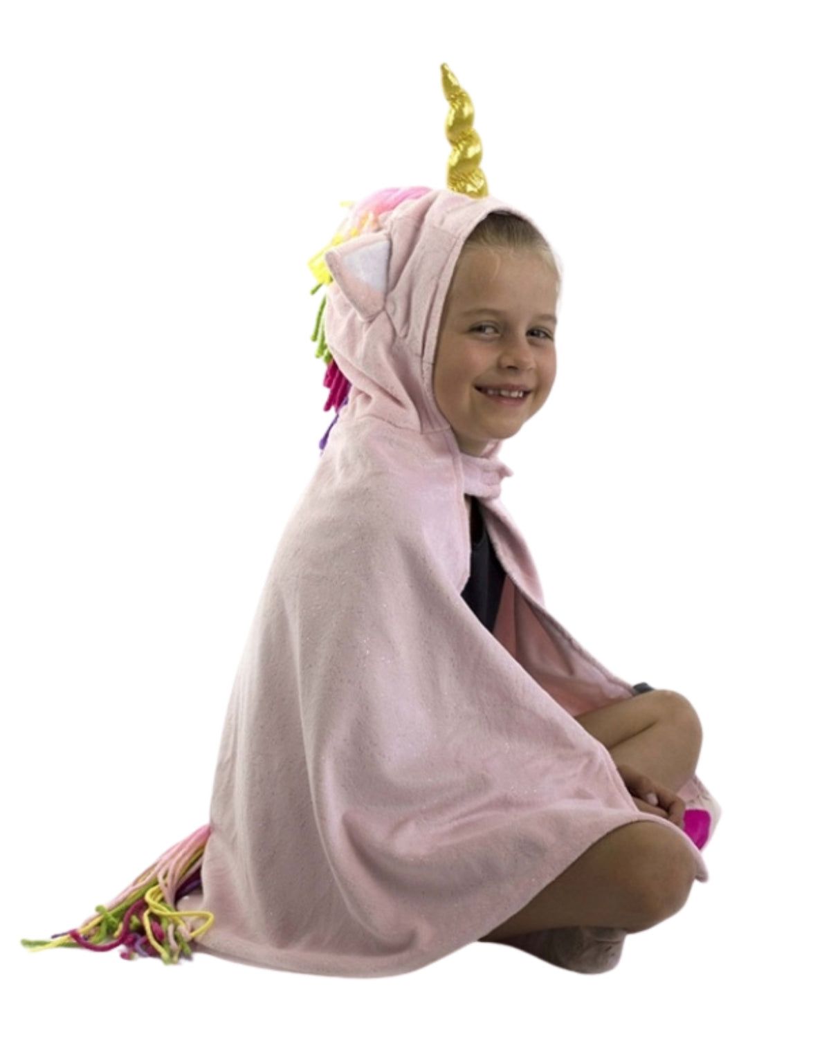 Kappe Unicorn pink rainbow (3-8 YEARS)