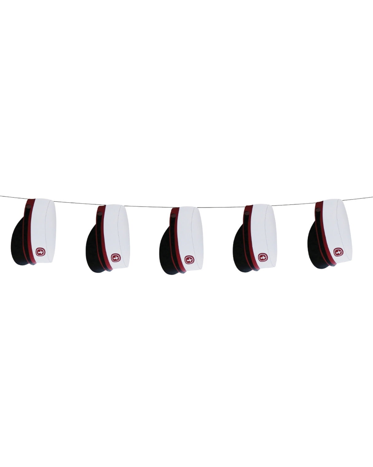 Guirlande med studenterhuer - Rød 4 meter