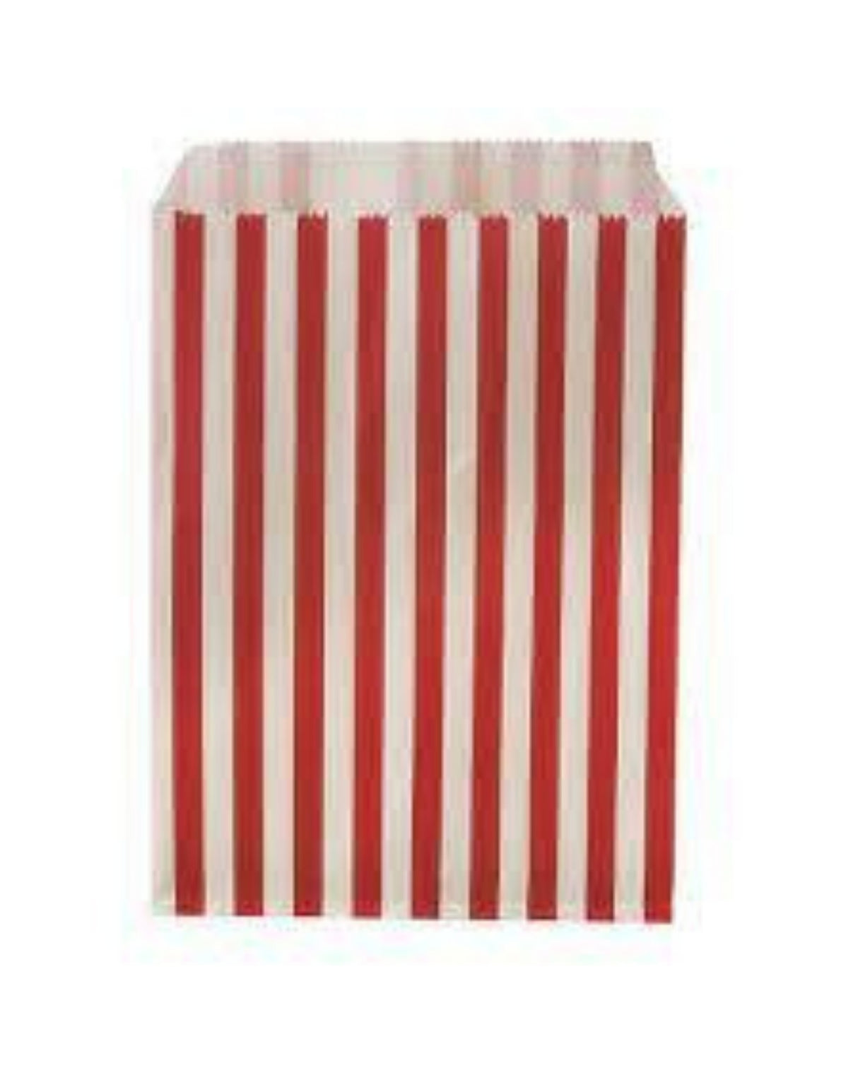 Candy bags striped red/white 10 pcs. 13x18 cm.