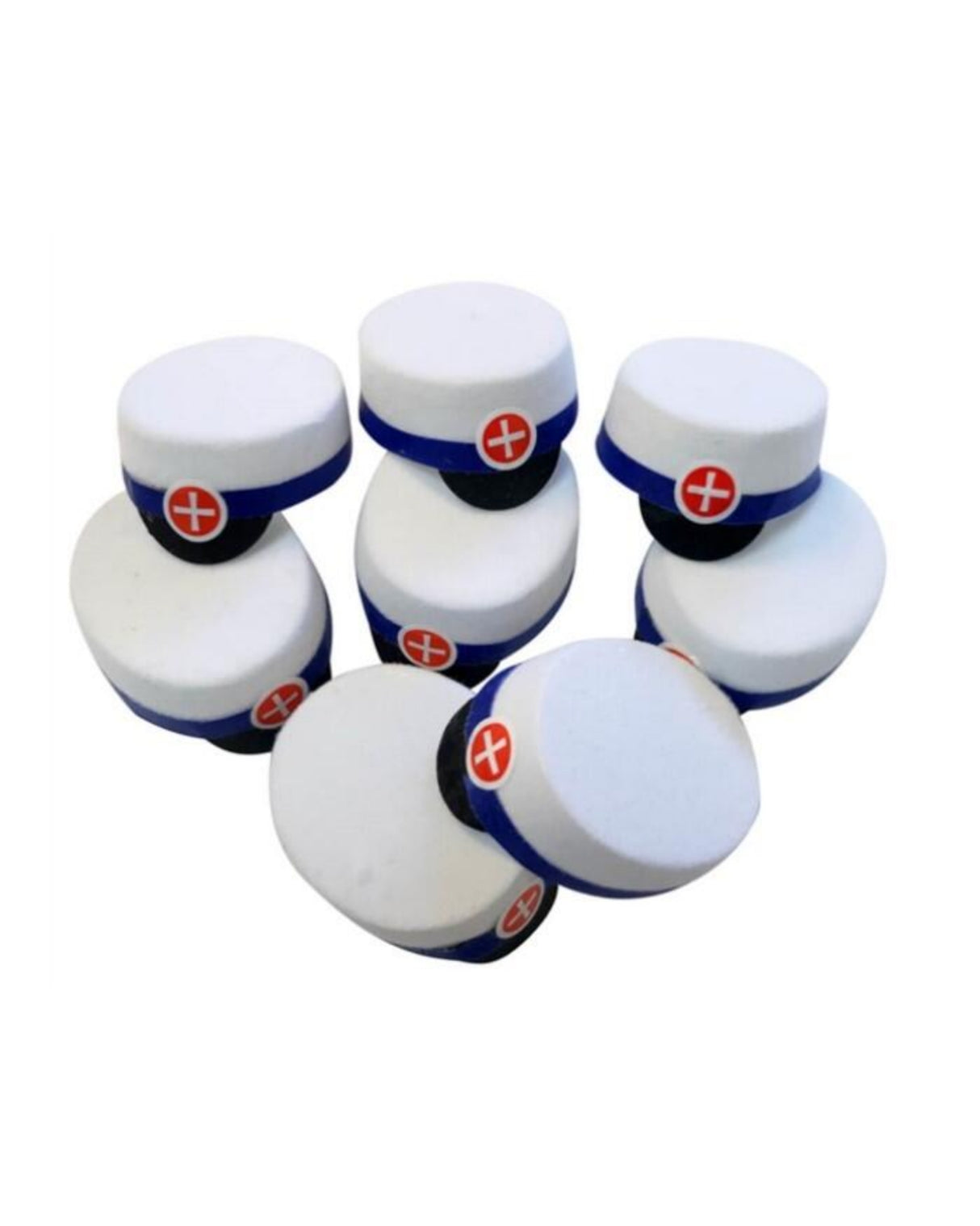 Studenterhuer 8 stk blå - 2,5cm