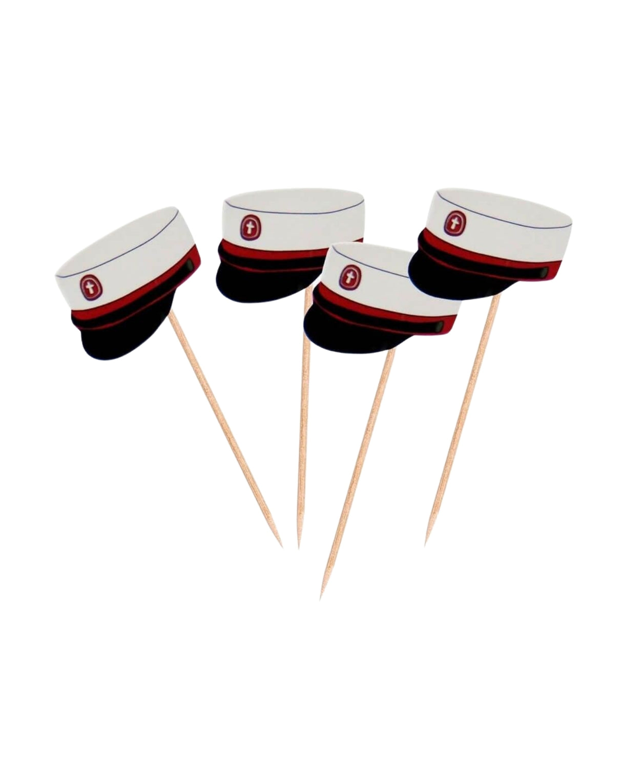 Hue på tandstik 30 stk. i rød