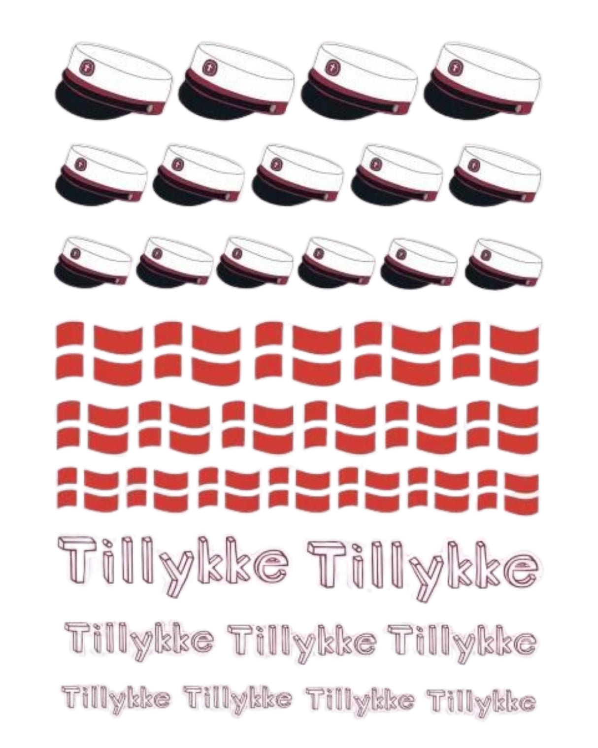 Stickers Student rød 1 ark