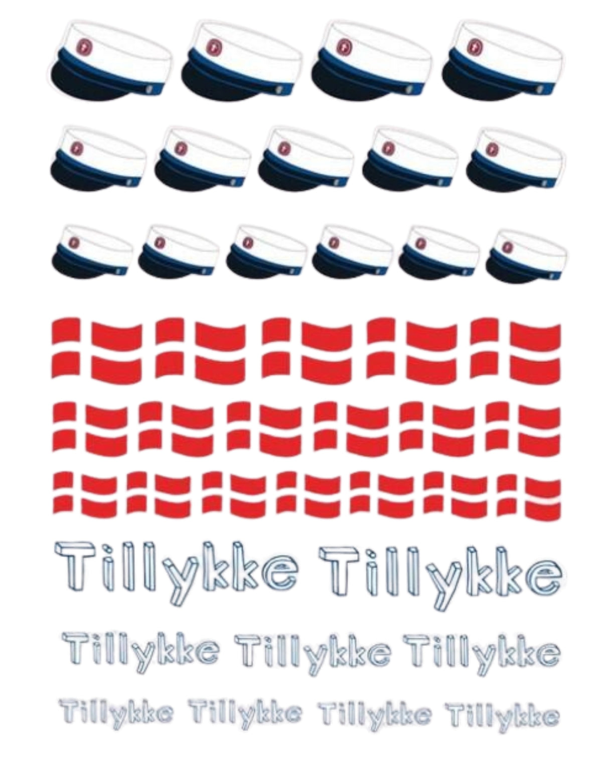 Stickers Blå student 1 ark