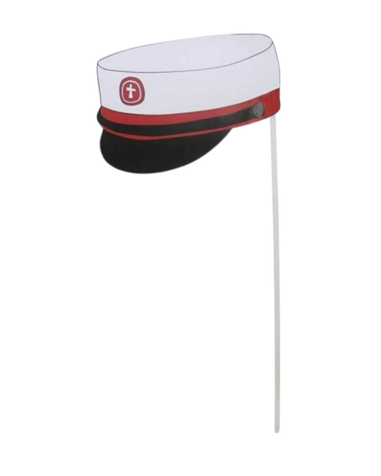 Studenterhue på papirpind 10 stk. rød hue