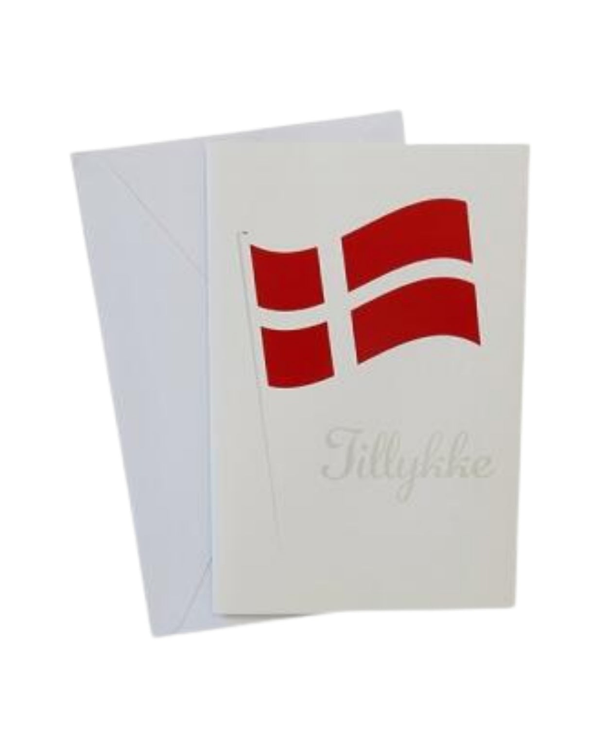 Card with flag and congratulations with envelope