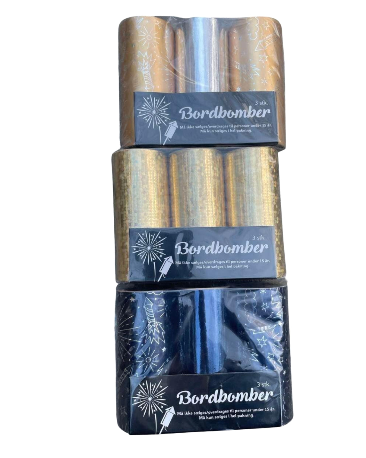 Table bomb 10 cm 3 pcs. Rocket motif