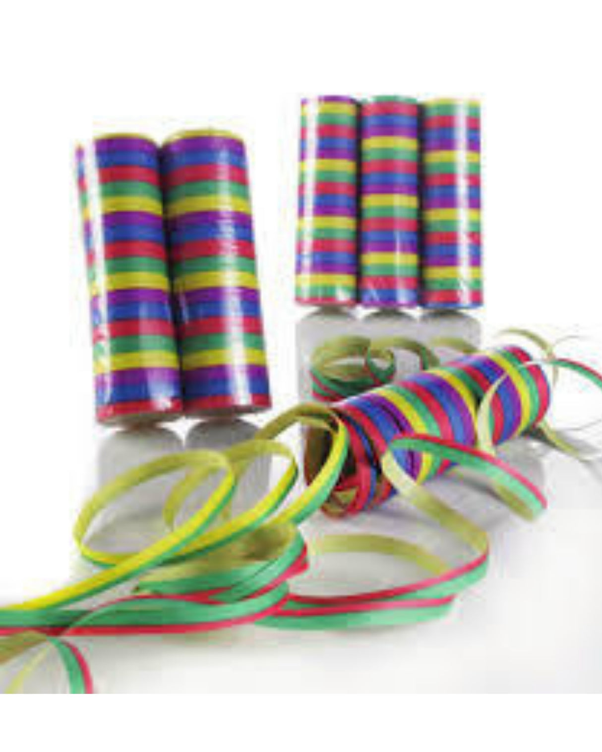 Serpentiner 3 stk - 5 farvede