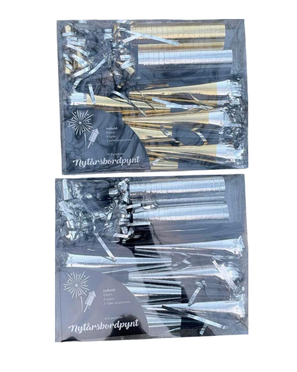 Party box 14 pieces in gold and silver