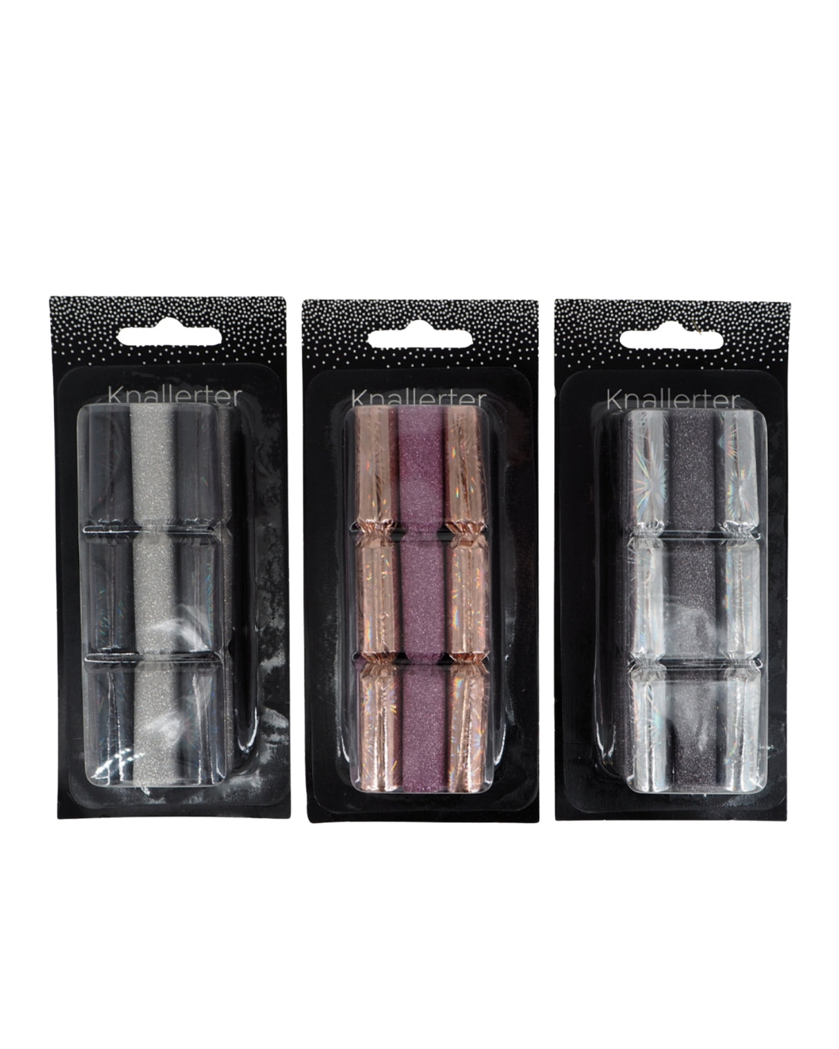 PIE PIECES - GREY, PINK, SILVER - 10.5 CM - PAPER, FOIL - 6 PCS PER PACK.