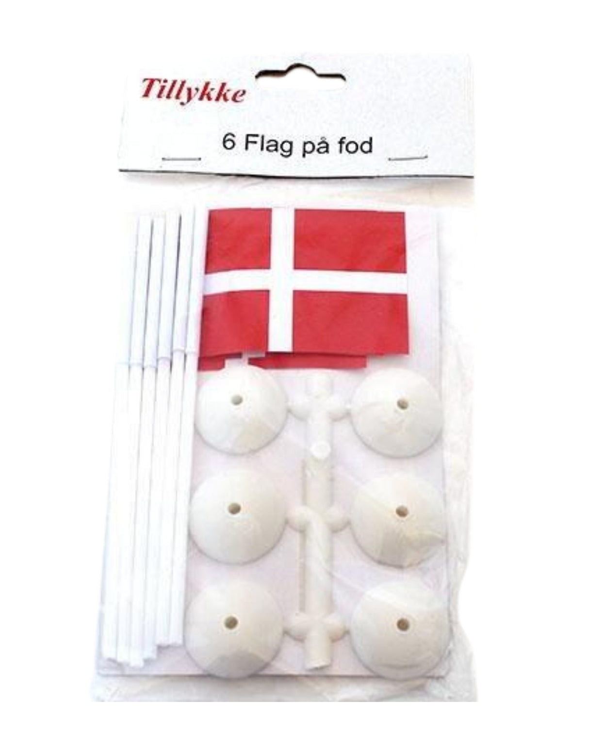 Plastic table flags 6 pcs. 15cm