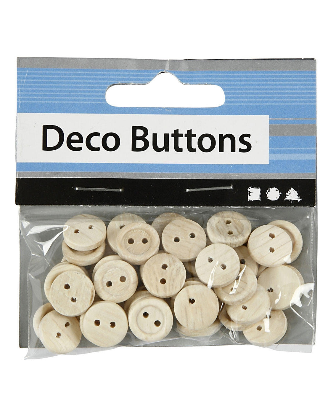 Wooden buttons Ø 11mm with 2 holes 50 pcs.