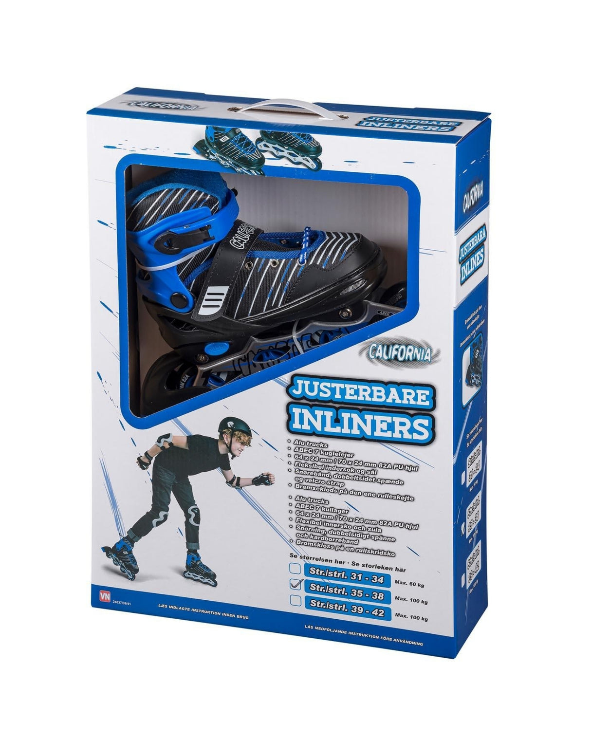 Inline skates Boy aluminum 35-38